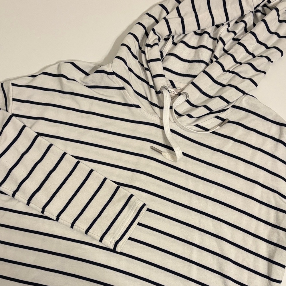 Banana Republic Navy and White Striped Hoodie